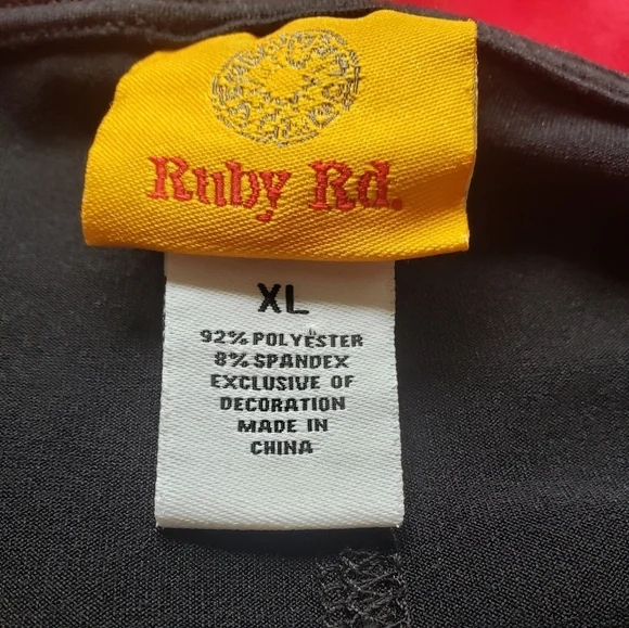 Ruby Rd/women's v-neck Top - Picture 5 of 7